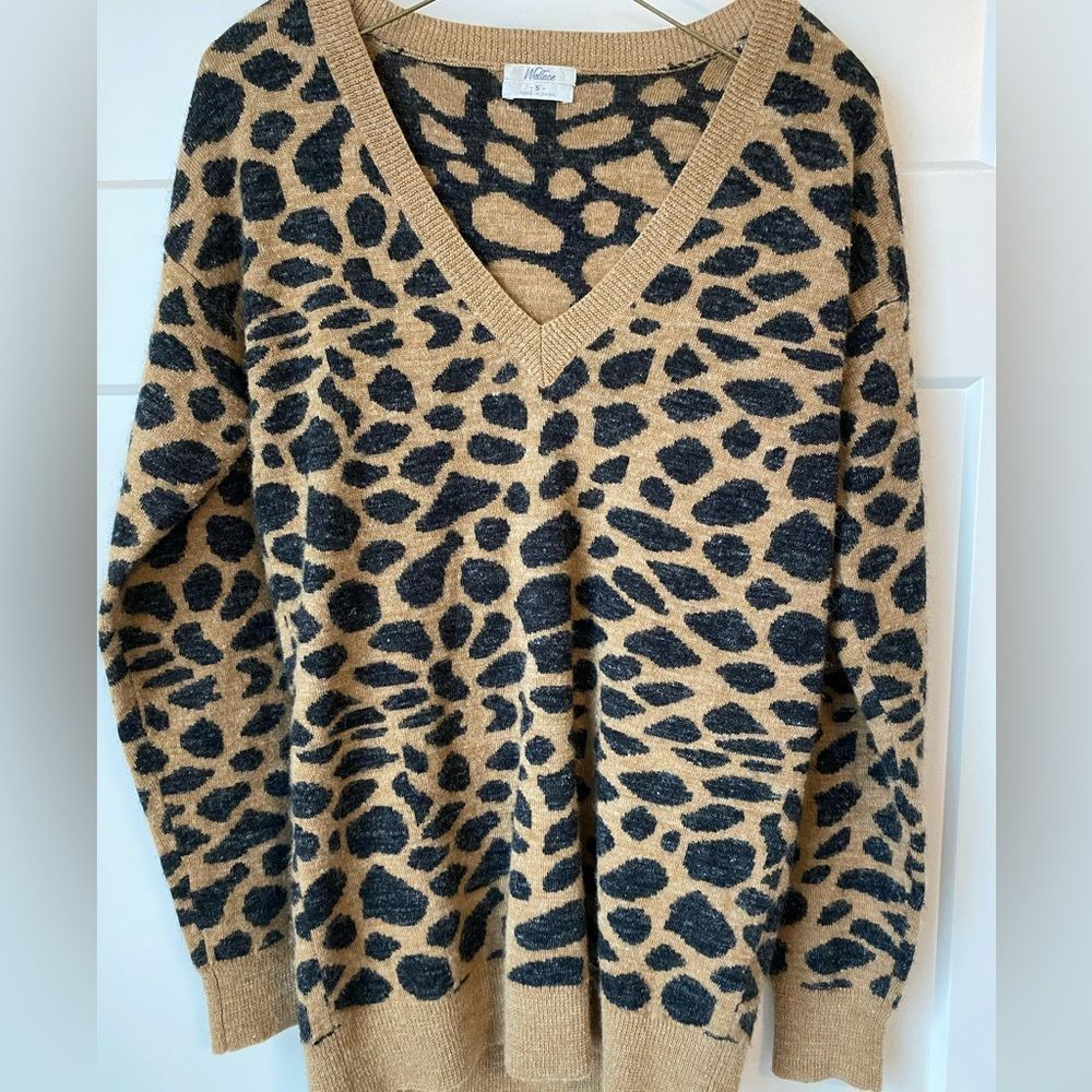 Madewell Wallace Wool Alpaca Animal Print Sweater